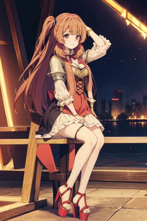 Raphtalia in sexy open-toe platform high heels