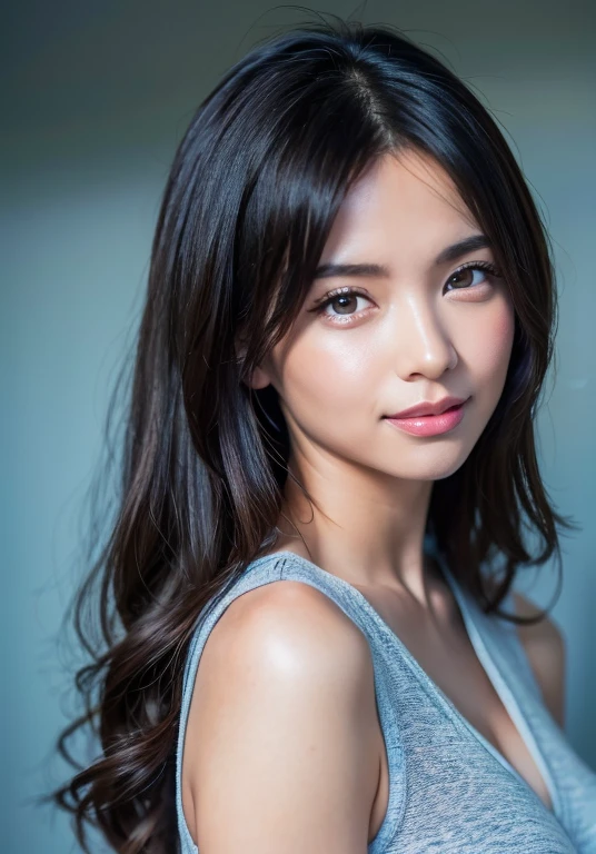 25Japan years old、Black Hair、Round eyes、False eyelashes、Light wavy hair, correct、Striped Hair、Brown Hair、Blue Hair、Dark blue hair、Gradient Hair、Asymmetrical hair、Hair behind the ear、Crossed bangs、Long Hair、とてもLong Hair、Hair up on one side、とんでもなくLong Hair、Valletta、Sunglasses under the eyes、、Ring Eye、Round eyes、Compensate、Wicked Smile、A light smile、Surrealism、Cast a Shadow、Anaglyph、Stereogram、Portraits、Subjective、Atmospheric perspective、Film Grain、Backlight、Exposure、Lens flare、8k、Very detailed、最high quality、超High resolution、超High resolution、Very detailed、Very realistic, masterpiece、correct、Textured skin、high quality、最high quality、Awards、High resolution、16K, Hair folder、A light smile、Redness in the ears、correct、odor、Surrealism、Cast a Shadow、Subjective、Shine、360° View、Very detailed、最high quality、超High resolution、解剖学的にcorrect、masterpiece、Textured skin、High resolution、最high quality、Attention to detail、Long eyelashes、A slight blush、Compensate, ((The whole body is visible))
