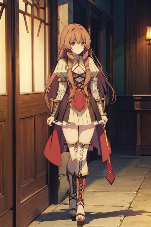 Raphtalia in lace-up high heels, sexy, Open toe gladiator sandals with thin platform