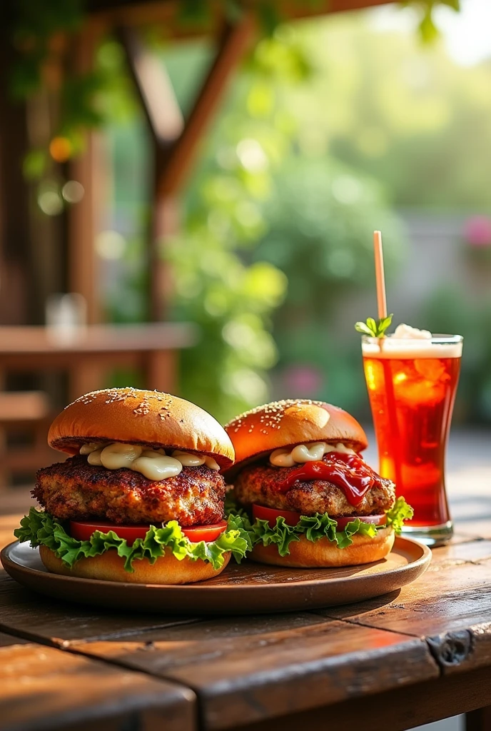 Chicken grill burger and chicken steak burger with 500ml cold drnik deal for 1000rs