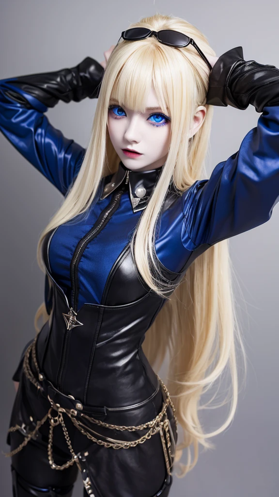 Highest quality、Blonde、vampire、Goth、Blue Eyes、Mechanical Body