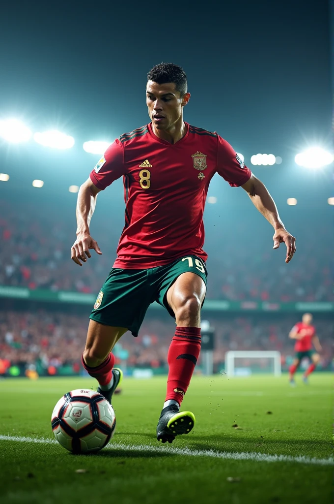 Cristiano Ronaldo, with football 