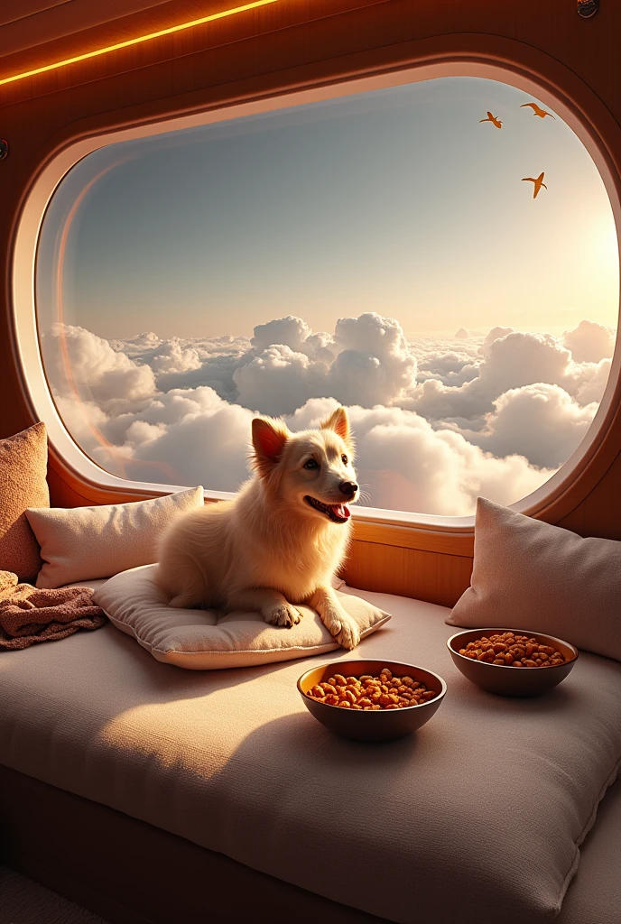 pet gourmet area on the plane