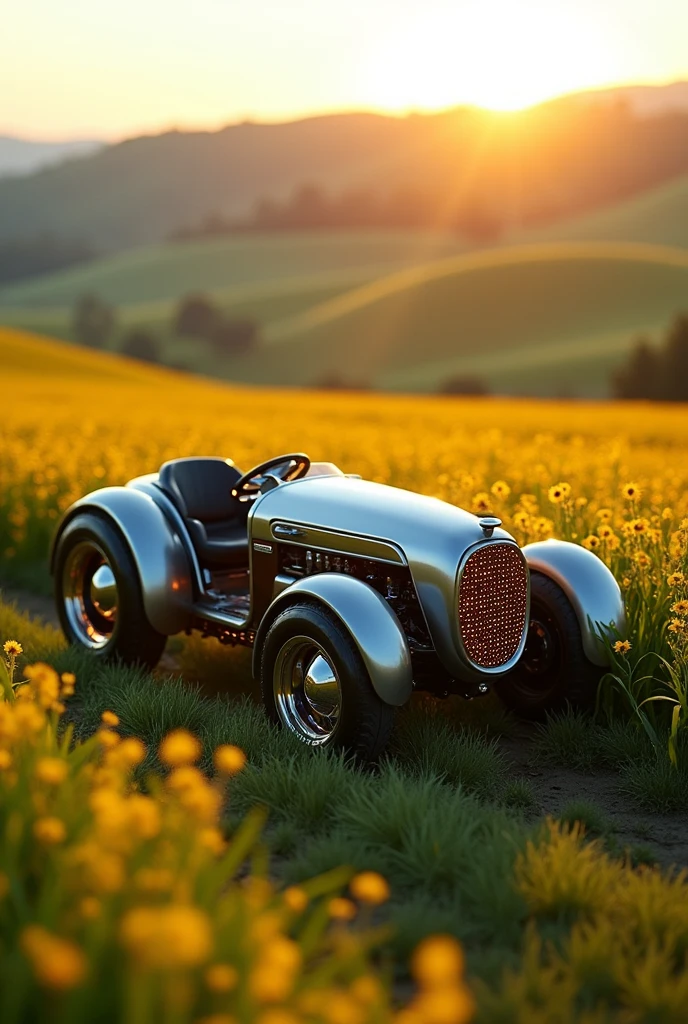 miniature tractor with futuristic design