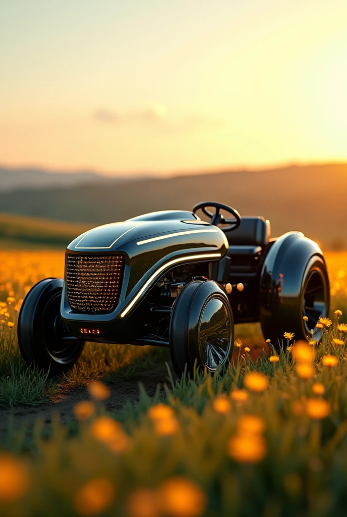 miniature tractor with futuristic design