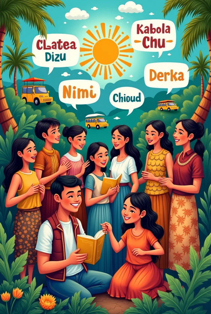 doodle about celebration of language of philippines