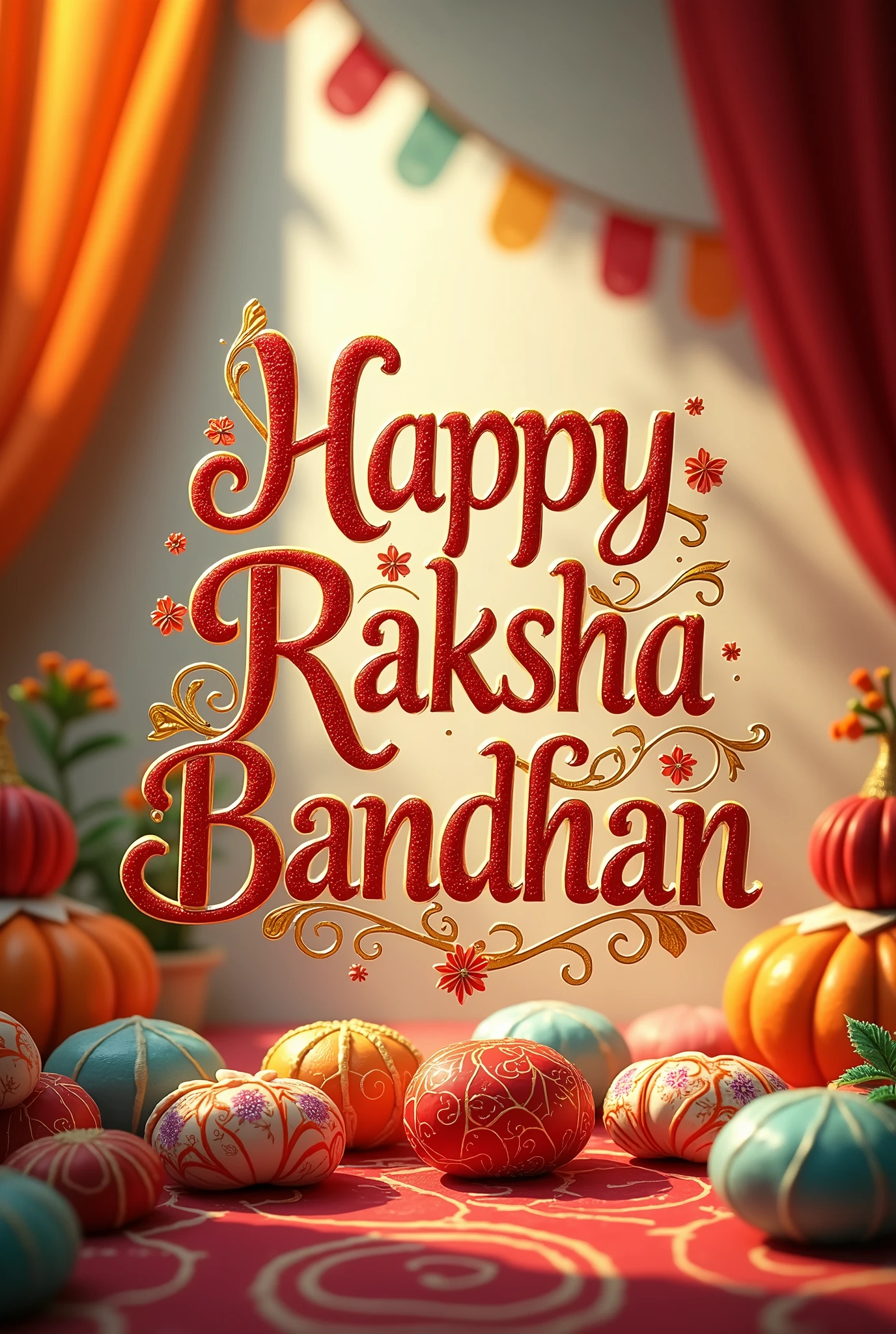 Happy Raksha Bandhan Calligraphy