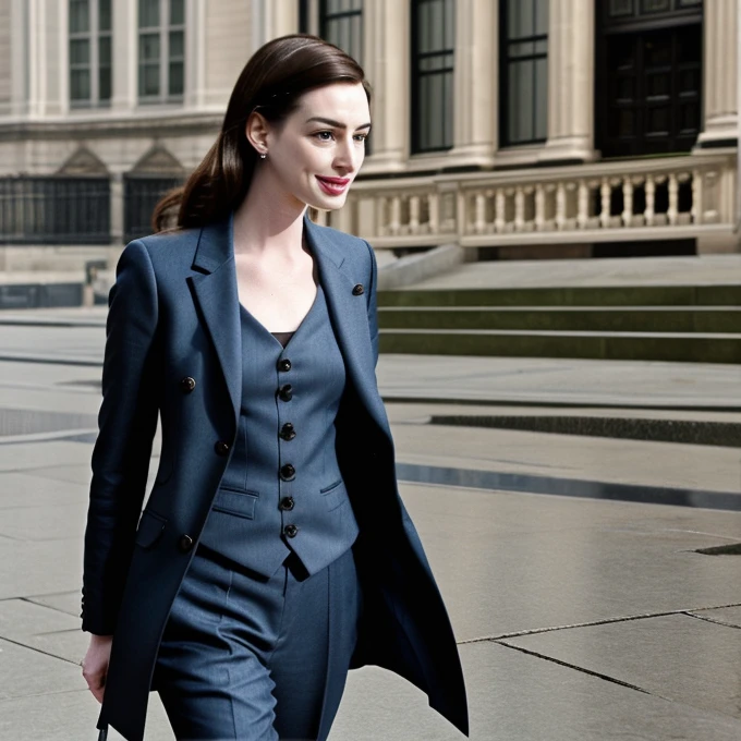 Anne Hathaway in a suit、The Devil Wears Prada Era