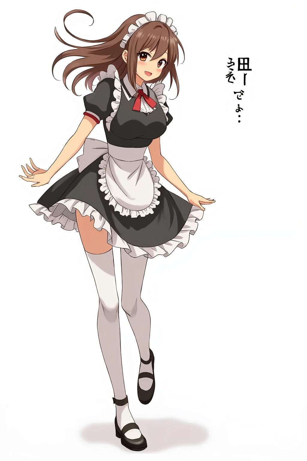 One person, High resolution, Shortcuts, detail, Hair blowing in the wind, Brown Hair, Inner Color, smile, anime, Character Design, Tanned Skin
Precise, 最high quality, high quality, Textured skin, Large Breasts, Setting diagram, Maid clothes, stockings,