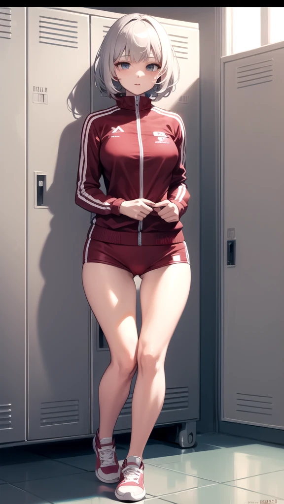 locker room, Two people, Gym suit, 
Princess Carrie,, masterpiece, Highest quality, Very detailed