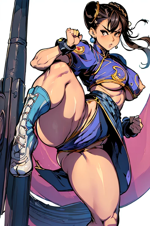Title logo、Ultra HD、Ultra high definition、Noise Reduction、perfection、Image quality adjustment、Balance Changes、Optimal Lighting、Minor corrections、Detail Correction、beautiful girl、Street Fighter II、I'm going to meet someone stronger than me.、Fighter、((Chunli、Micro Bikini、High leg shorts、Nipple Puffs、Hard erect large nipples、somersault、Somersault Kick:1.3))、Camel Toe、Giant tit、Nipple Puffs、Cleavage、Plump、Super big breasts、Super big butt、Bubble butt、((Super big breasts、Saggy breasts:1.6))、Earrings、Earrings、lipstick、necklace、Thick lips、Heterochromia、Bracelet、Caster wheel、first round、Hair Charm、Lip gloss、Long False Eyelashes、Ahoge、wilderness