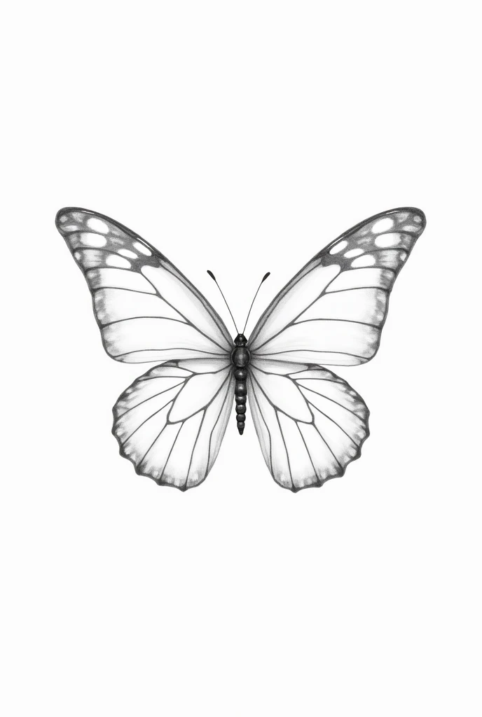 Draw me a line art butterfly with the letter L