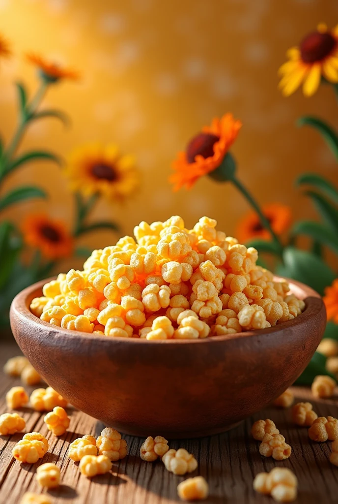 Phone wallpaper with an image of Obaluaê's popcorn 
