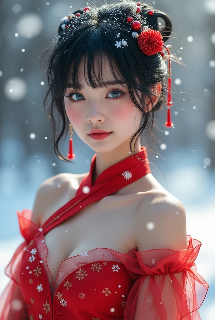 ExtremelyDetailed Kawaii girl Face, (Close-up Sweet lips) glossy lips with beautiful details, (Coquettish tongue Moving as if (Kissing) to camera), an extremely delicate and beautiful (8K TopQuality Masterpiece of Ultra-detailed(ProfessionalPhoto:1.37)), {Amazing|finely detail|official art|incredibly absurdres} close-up shot, fish eye lens (wide lens) macro lens, Detailed reflective Eyes ElaboratePupils with (sparkling highlights:1.28) (Delicate Voluminous LongEyelashes:0.88), {(from Above:1.28)|Visible back of throat|String of saliva drip|(naked shoulder:1.32)}, (Dripping juice on tongue:1.23) snow particles