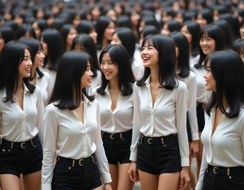 (Perfect Clone girls Raw Photography Art), (16K, Highest quality, Ultra-high resolution, Unrealistic, Unparalleled scale, A world of cloned girls multiplying, Ultra-realistic), (Japanese, woman, 26-year-old), (((((Small face, (((((Thick black hair, Semi-long hair)))))))))), ((Very beautiful detailed girls, Accurate body structure, Very detailed body, (((((Big Breasts, J-Cup))))), (((White shirt, I can see the cleavage, Black Mini Skirt))), ((Dark Eyes, Mature face, Cute Smile, A gentle gaze)), (((((Happy laughter))))), (((((Very detailed, 1girl-1,000,000cloning))))), (((100girls), (6+girls), multiple girls))), (((((A very detailed and precise description of the doppelganger, Perfectly the same girl, The exact same smile, Perfect same hair, Perfect same clothes, Exactly the same height, Perfect same J-cup))))), (((((clone girls only))))), ((10,000clone girls)), ((1,000,000clone girls)), ((1,000,000,000clone girls)), ((Filling the Earth 1,000,000,000,000,000,000,000,000,000,000,000,000,000人のclone girls=myself, Super dense, Focus on the middle of the group, 無数のmyselfに取り囲まれて幸せ, 無数のmyself同士と溺愛したい, 回りのmyselfも無数のmyselfと溺愛したい, Holding hands, hug, hug, kiss, Touching breasts)), ((1,000,000,000,000,000,000clone girls)), ((1,000,000,000,000,000,000,000,000,000clone girls)), ((The sight of the ultimate super-crowded, 異常なSuper dense, Countless clone girls packed together tightly)), (Bright and soft light, (((((Very detailed and clear hyper-perspective drawing)))))), (((Subject depth extremely shallow)))