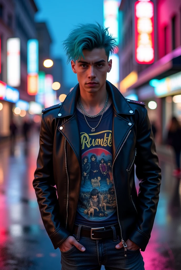 Cool guy with blue hair