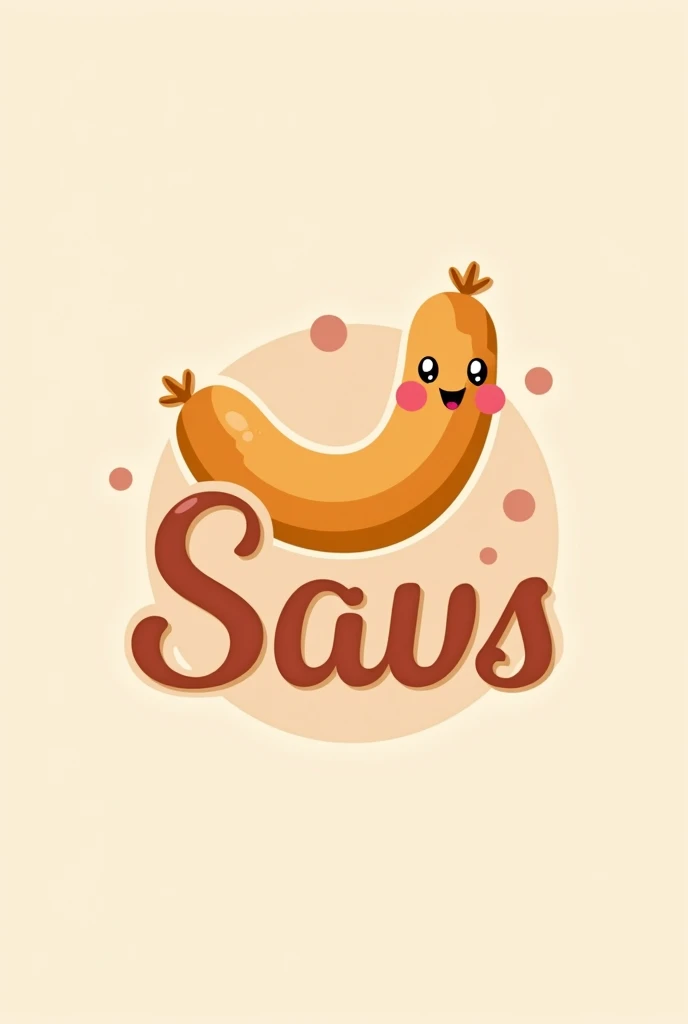 The logo of a boiled cocktail chicken sausage shop called Saus Save. We wanted the logo to be minimal and cute.