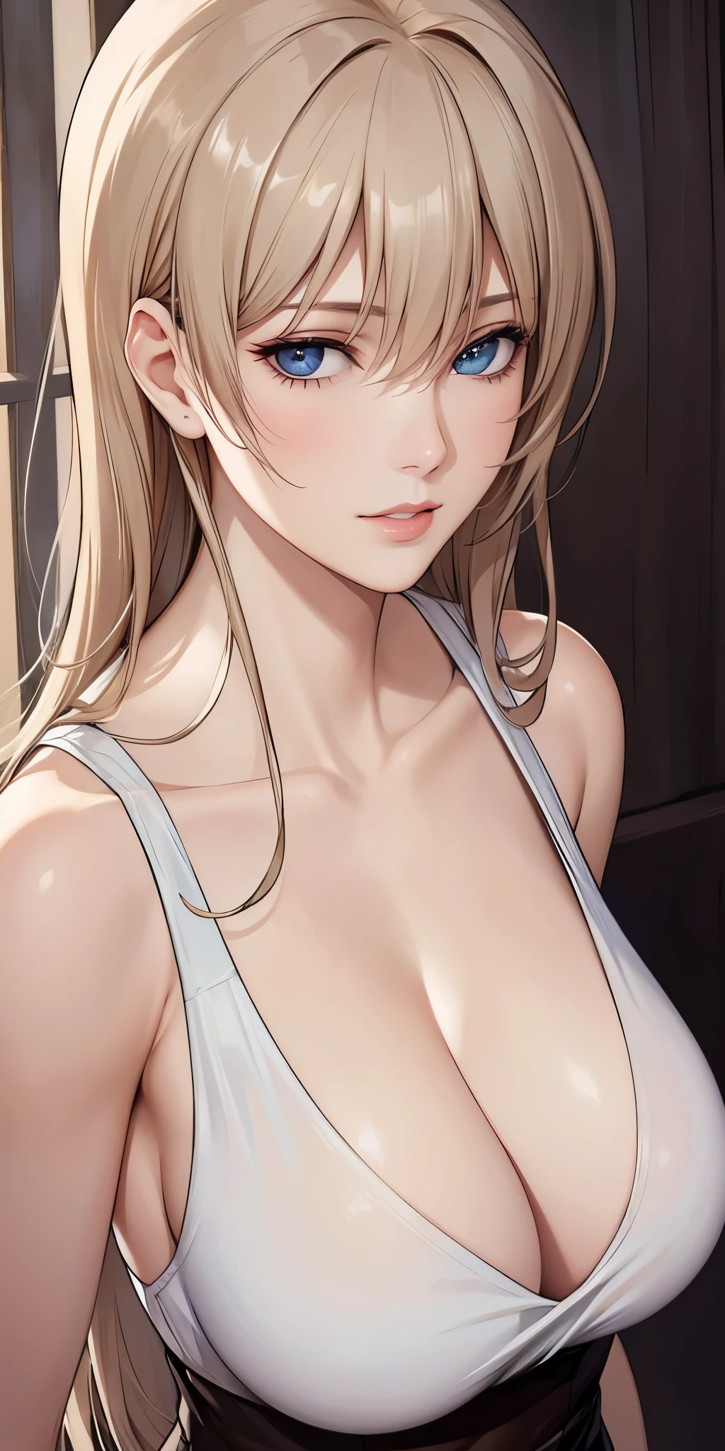Elegant mature female, perfecteyes eyes, blue eyes, soft light, 4k resolution, high quality, beautiful cg, high detailed