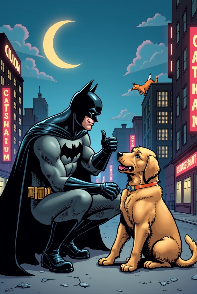 Oh Batman, go to the dog to get the cat.