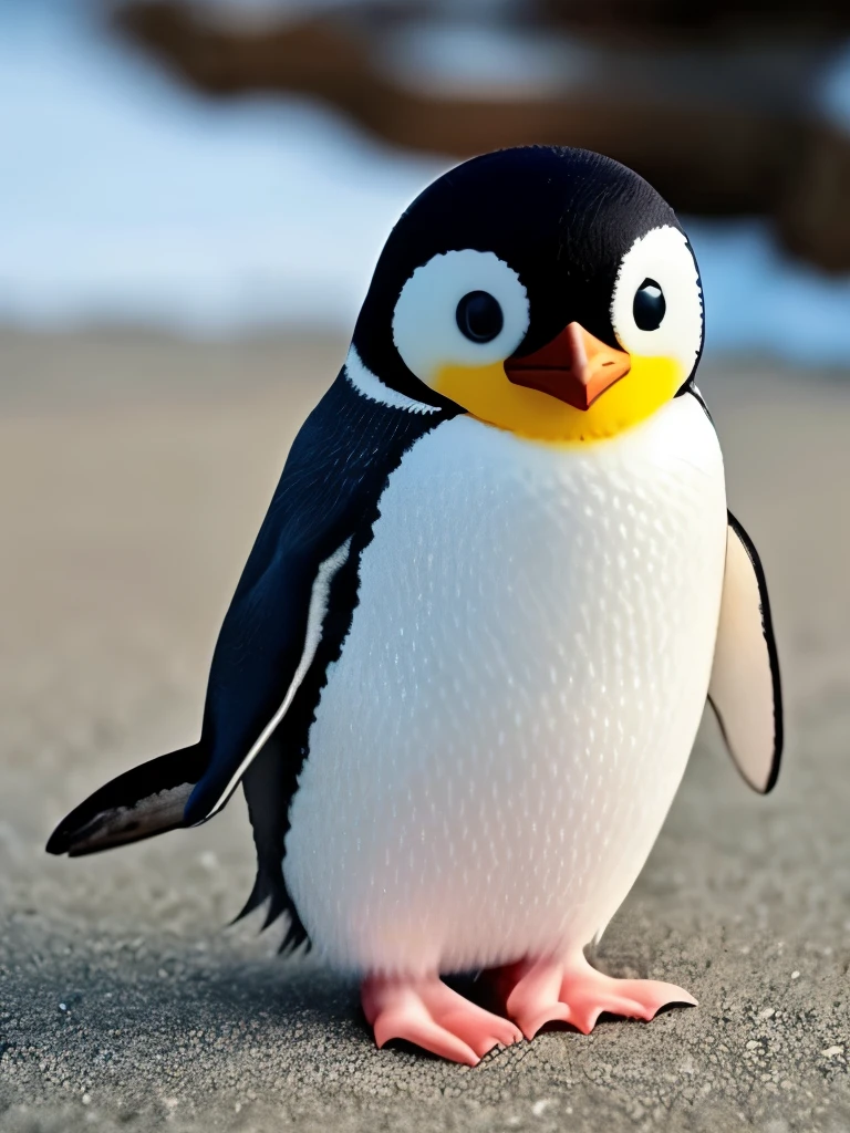 there is a small penguin sitting on a block of ice, a picture by Anna Haifisch, trending on reddit, happening, the cutest creature in the world, the cutest creature of the world, very very small owl, electric cats that fly over ice, cute owl, incredibly cute, cute adorable, awwwww, so cute, icy, adorably cute, icy eyes