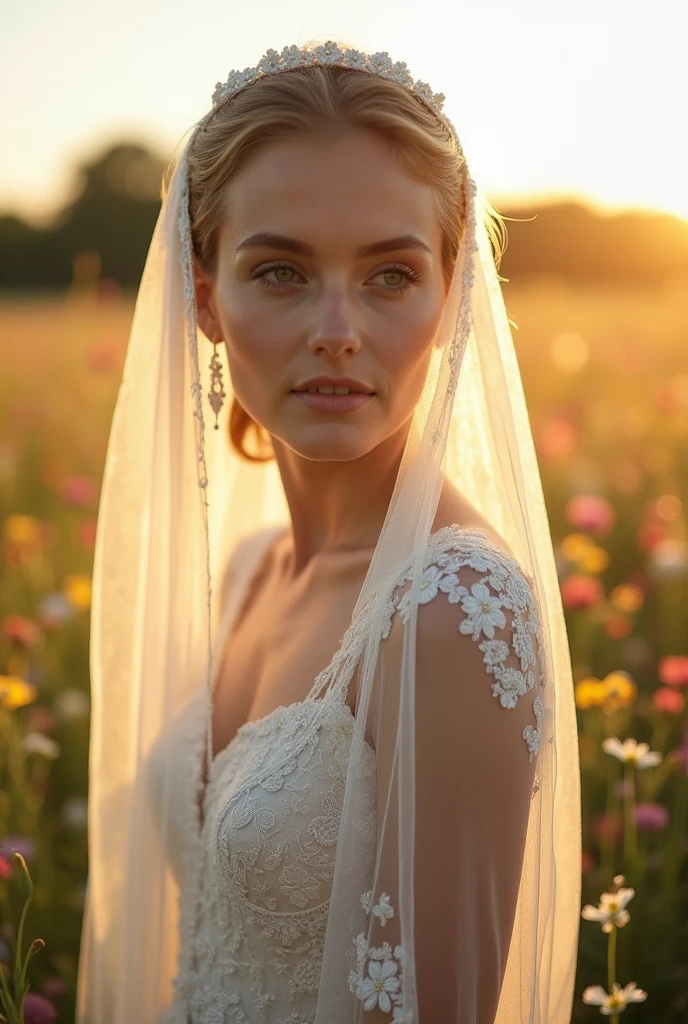 A bride girl cover face with cloth