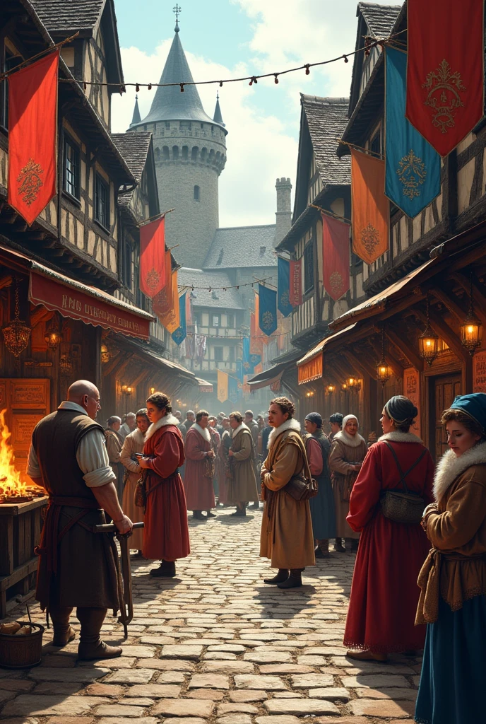 An image about trade guilds in medieval England 