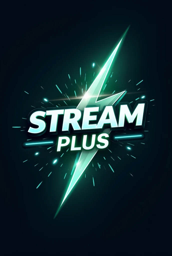 Title: Stream Plus with a lightning bolt in the middle