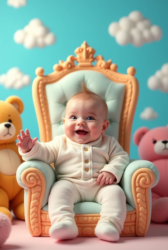 The baby wants to rule the world with its CUDDLINESS