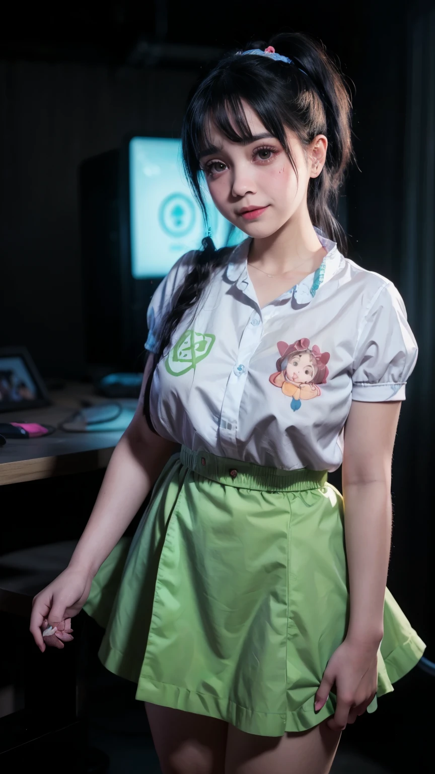 Cute Melanie Martinez as a very cute anime character, Cartoon Character, Unreal Engine Warm Interior Lighting Art Station Detailed Digital Painting Character Design Mark Ryden Pixar Hayao Miyazaki Unreal 5 Dazz Hyper Real - Octane Neon Rendering