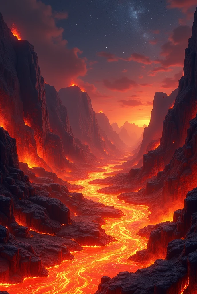 Could you make me a background inspired by the Pyrus element of Bakugan?, being specific with the flames