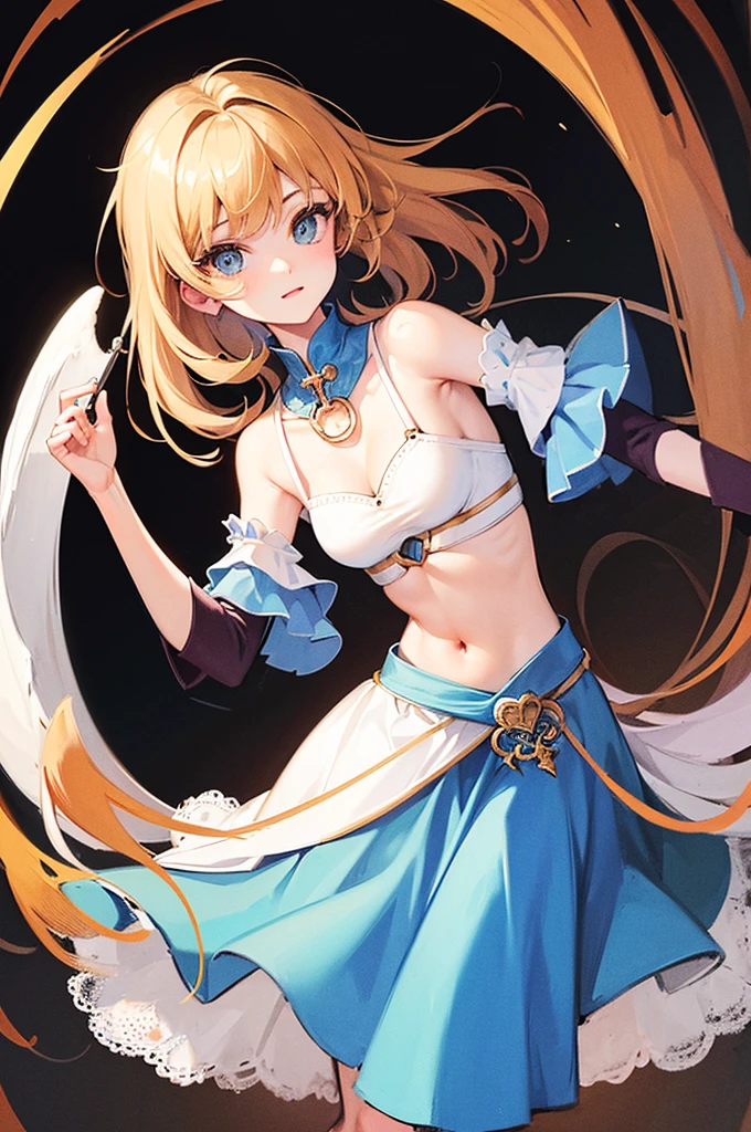 (Highest quality), (Ultra-high resolution), (masterpiece:1.2), (Draw the whole body:1.2), one person&#39;s, cute, (Small breasts, Blonde, black and white maid outfit, Black Dress, White apron, Blue ribbon, Headband, Long, Apron dress, :1,4), Fighting with a sword, Burning Battlefield, Castle Defense, Large two-handed sword, (Western design sword), Tsuba competition, A strong enemy in front of me, Close race, Deadly Combat, being cornered, Torn clothes, (Dirty clothes), scratch, Blood, 