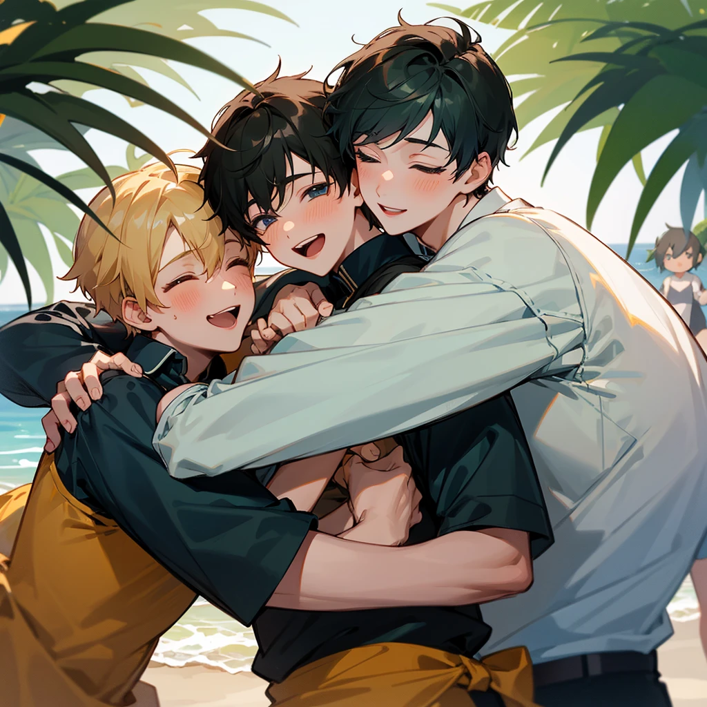5 boys boy Many cute boys summer, hug with the boys' expressions full of joy and sweetness cute 🥰 doll