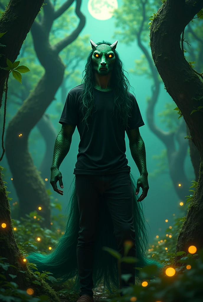 Mythical character, with black t-shirt