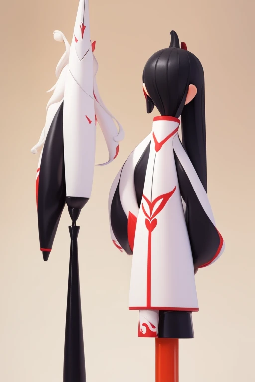 Primary school students young small height: 130cm Standing picture Simple design The dress is a one-piece camisole Sleeveless No sleeve Long Hair Long black hair Hair is black Red eyes Shoulder-baring ahoge Kokeshi
