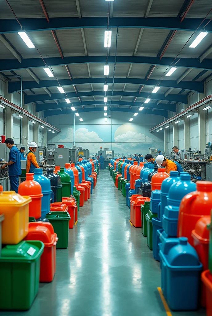 image of finished products factory of recyclable plastic products