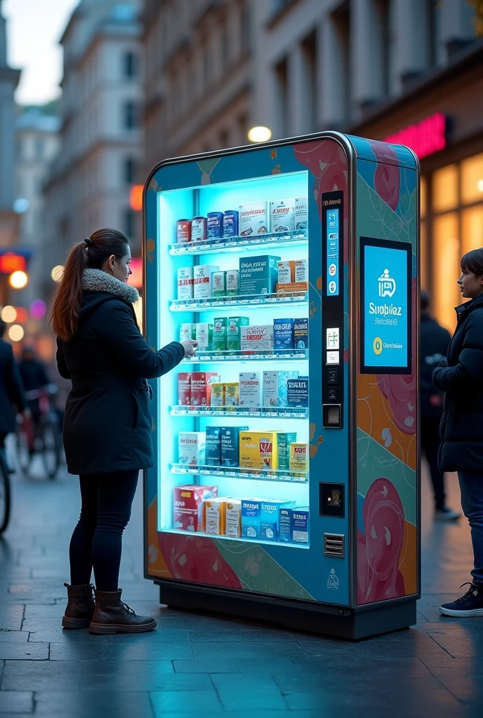 Make a design of a medicine vending machine 