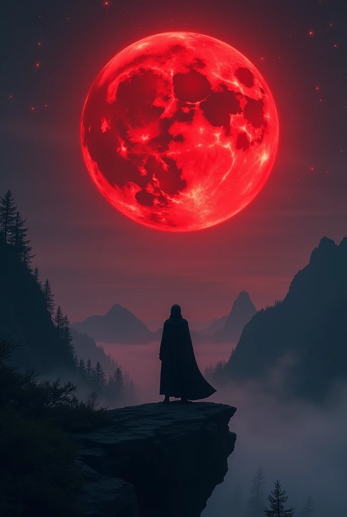 Huge blood moon  