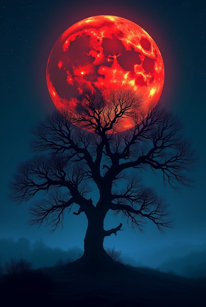 Huge blood moon   8k