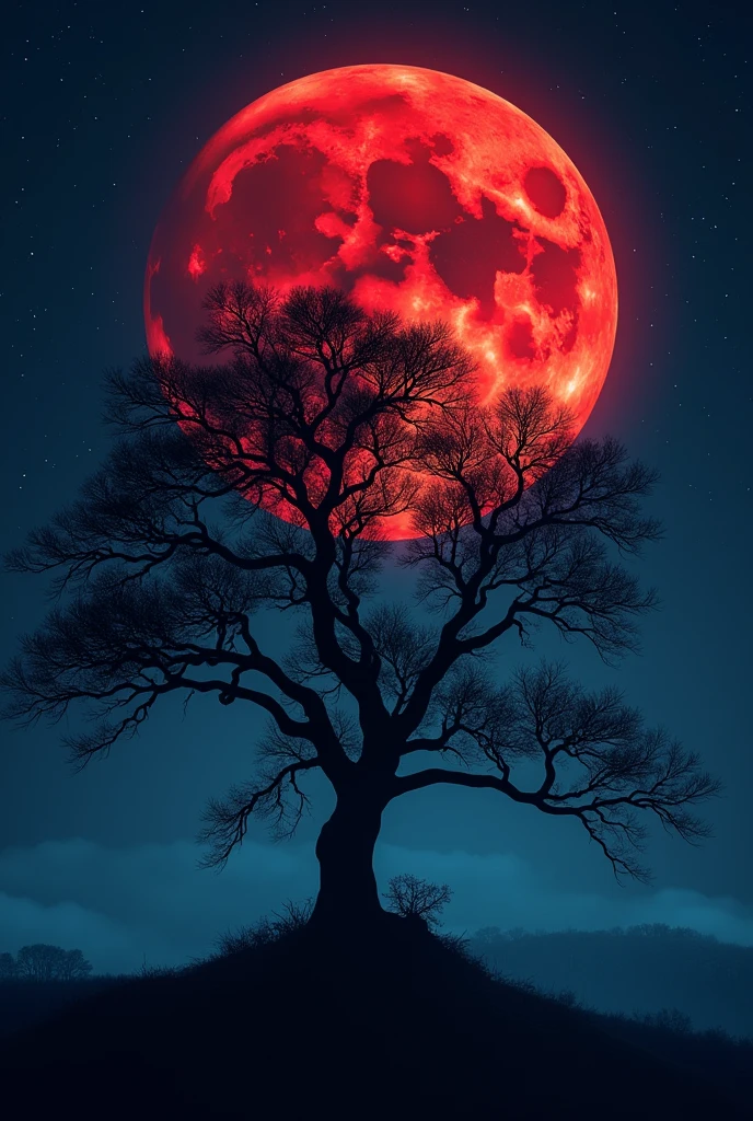 Huge blood moon   8k