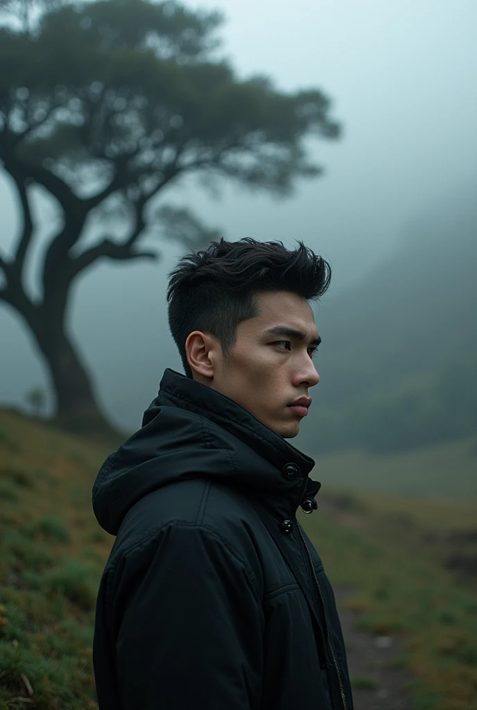 a 21 year old boy, Called Vago, who lives in an enclave, beautiful black eyebrows darker in contrast with the pale skin (all of the enclave are pale). pointed nose, like the chin and jaw and mouth offered softness and black eyes that burn like coal 