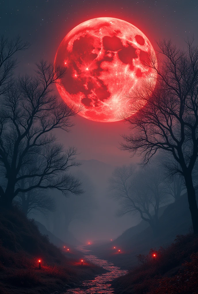 Huge blood moon   