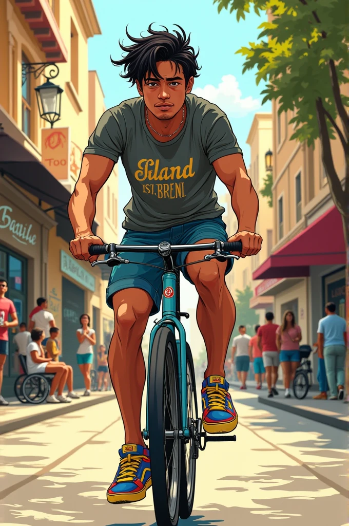 Man with a Fixie Bike