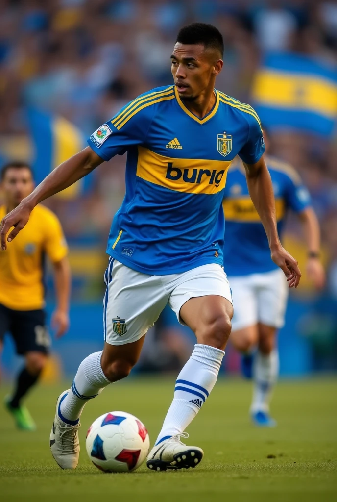 Boca Juniors' uniform, an Argentine team, in blue and gold colors.