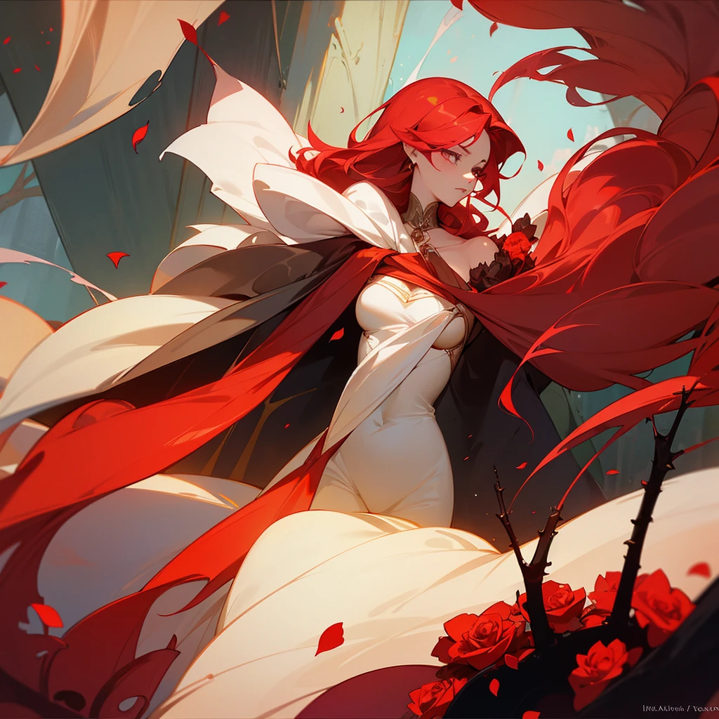Rosalind Thorny
Appearance: A gorgeous woman with thick red hair, that cascade down, Reminiscent of rose petals. Tiny thorns scattered on the skin, Like rose stems.
Personality: Passionate and protective, Rosalind does not shy away from difficulties. She can release a scent, Driving enemies crazy.
