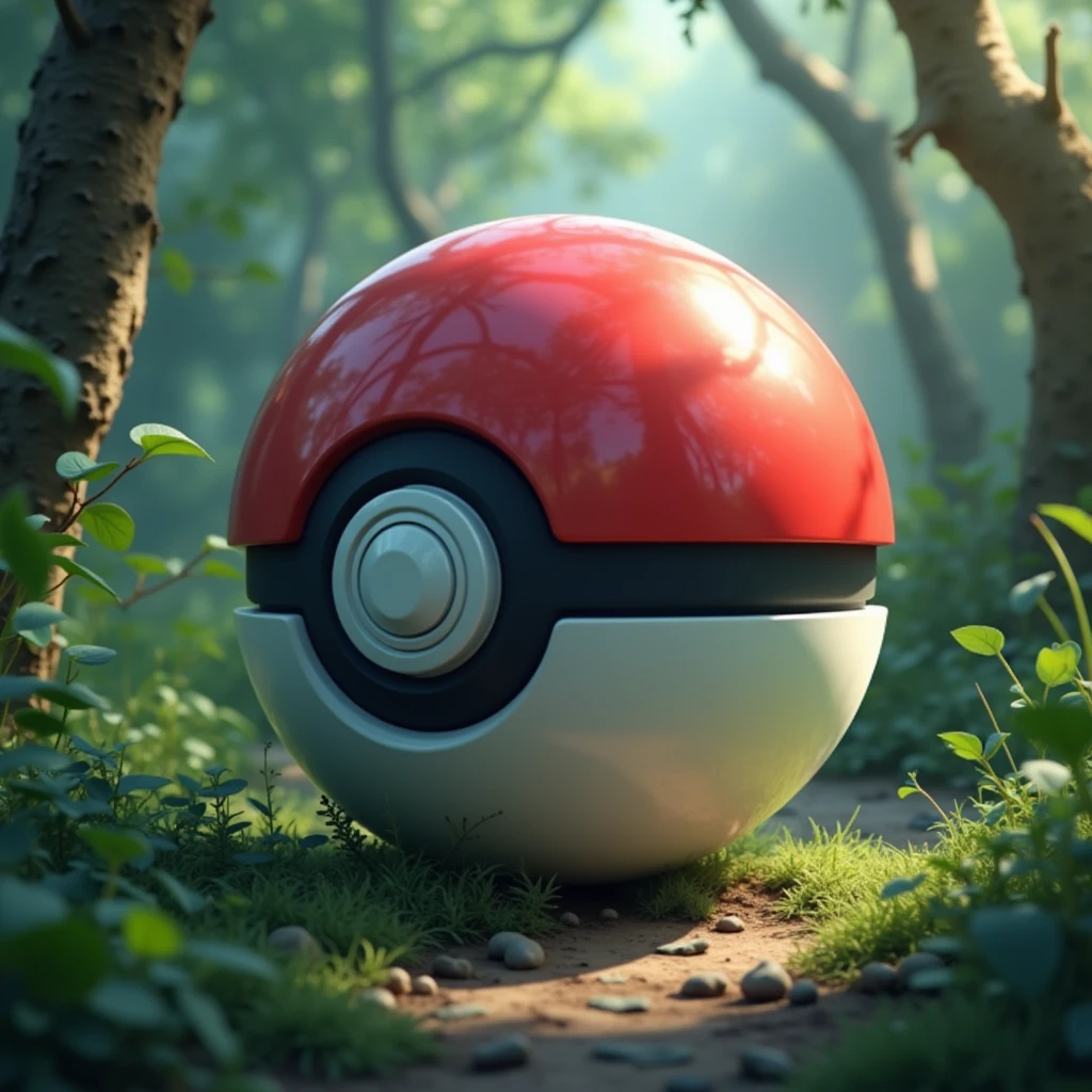 Create a pokeball that is a camera, the background should be a jungle and it should be high resolution, include the letters zafarizone dynamically.