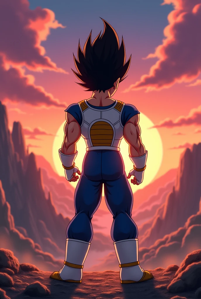 vegeta from the back anime