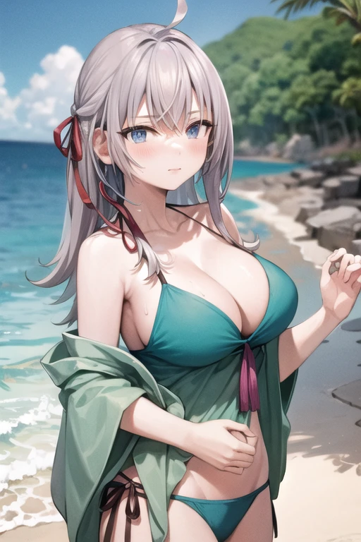 japanese, alisa kojou, beach, bikini
