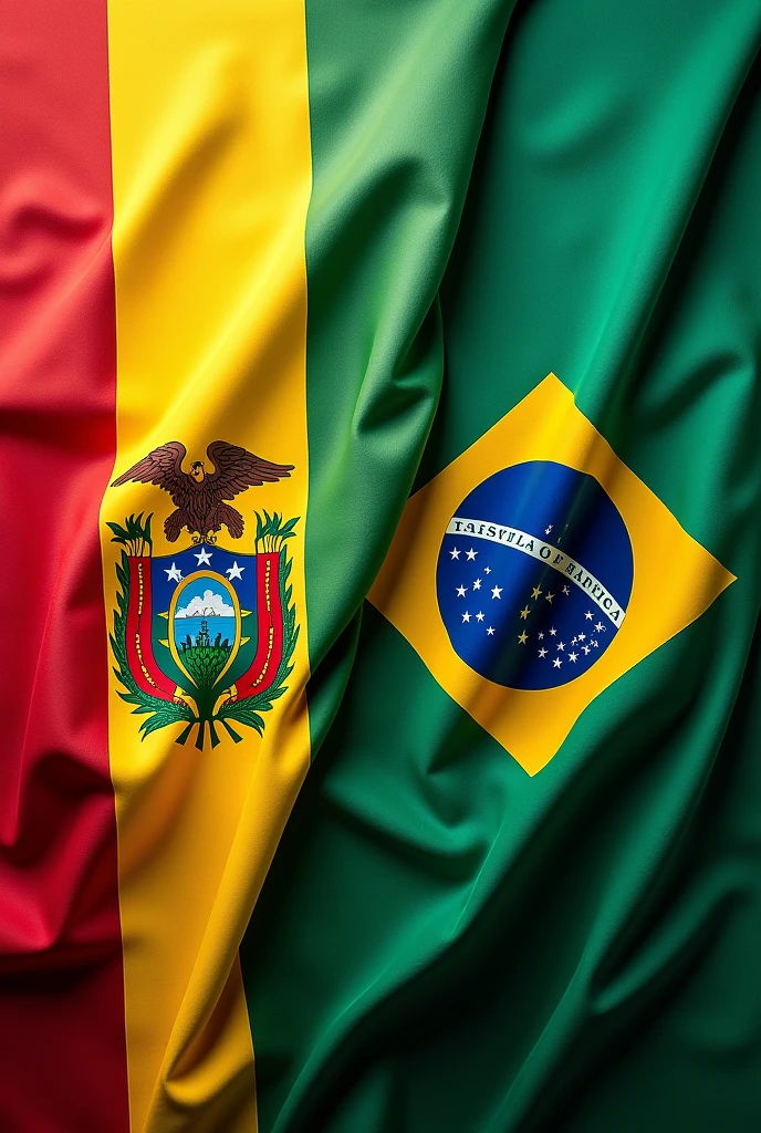 Flag of Bolivia and Brazil