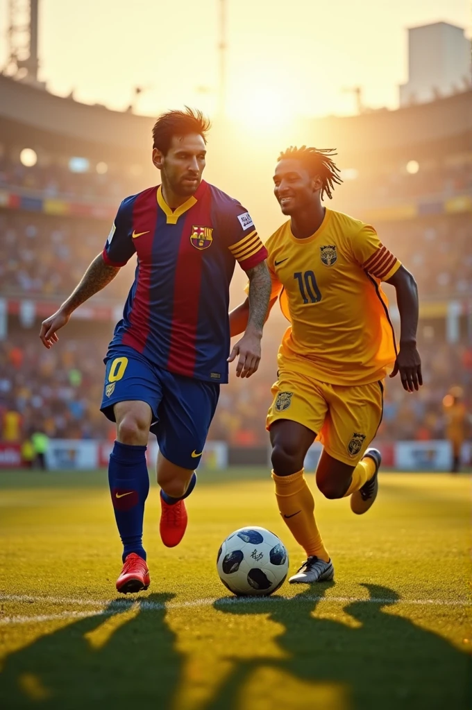 Lionel Messi and Ronaldinho