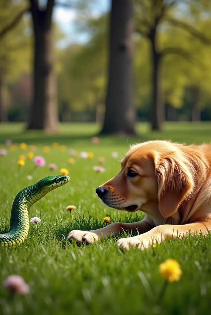 Make snake bitting the dog